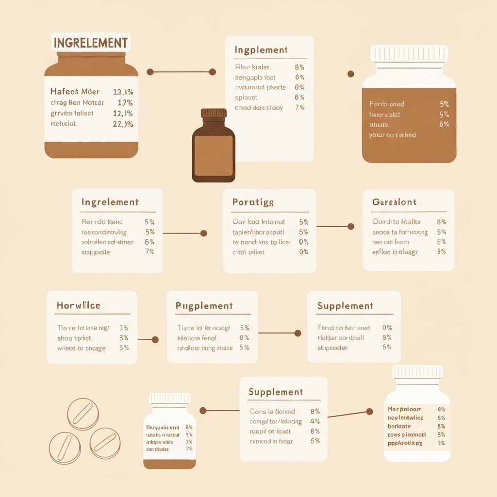 Übersichtliche Darstellung von Supplement-Inhaltsstoffen